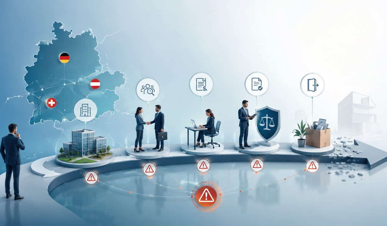 Market Entry into the DACH Region: Underestimated HR Risks when setting up International Subsidiaries – From Start to Liquidation